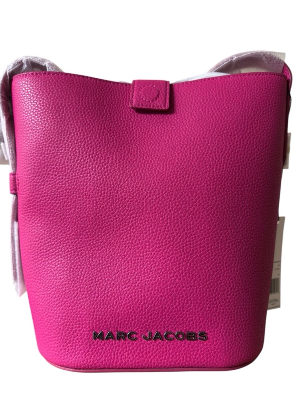 Marc Jacobs Drifter Small Bucket Bag Hot Pink Pebbled Leather Crossbody NWT
